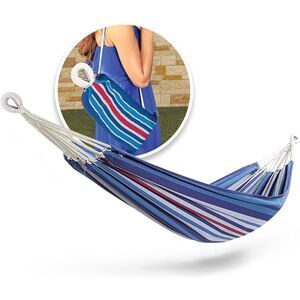 Hammock Bliss 40" Wide Hand-Woven Rope Loops Hanging Ropes Outdoor Backyard O
